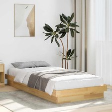 Bed frame low natural solid