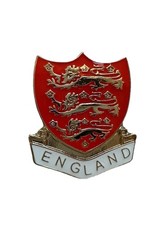 England Football Club Three Lions Red Shield Enamel Pin Badge
