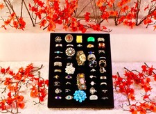 45 items used costume jewellery rings  job lot bundle set LOT RN02