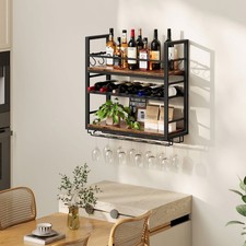 Wall Mount Wine Rack Wooden