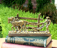 Brass Letter Rack horse plough