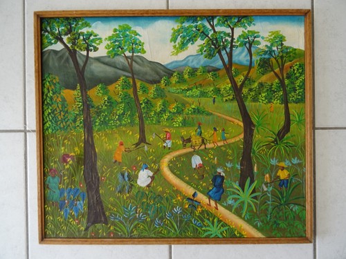 Haitian painting naive - haitian, art