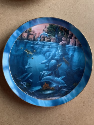 Decorative plate dolphins - plate,