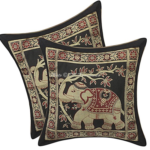 Bohemian brocade throw pillow - throw,