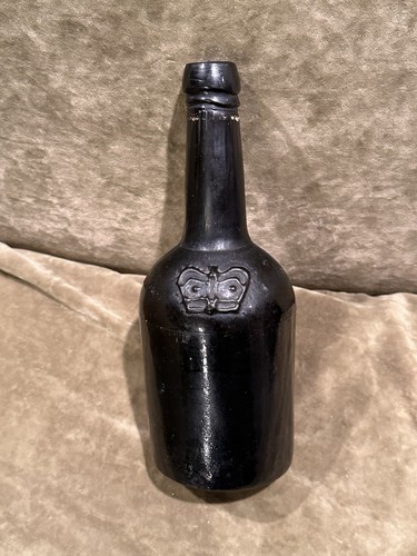 1800s english black glass - english, wine