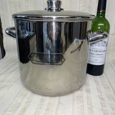 8L STELLAR STAINLESS STEEL THERMIC BASE COOKING  STOCKPOT WITH LID VGC