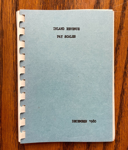 Inland revenue pay scales 1980 - revenue,