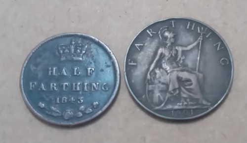 Half farthing 1843 - half,