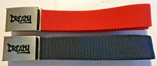2 x vintage 90s dready Canvas skater Belts Buckle Unisex rave  Cotton 40 Inch