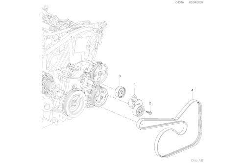 Genuine saab belt 55562866 - belt,, v