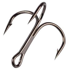 100pcs Treble Hooks Barbed Sharp Treble Hook for Freshwater and Saltwater
