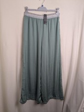 Trend by Captain Tortue wide leg trousers uk 12 green New RRP 82.00