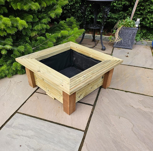 Handmade raised wooden square - wooden,