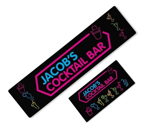 Personalised neon cocktail bar - personalised,