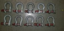 10x 3.25T Crosby Red Pin Bow Shackles for Lifting & Towing 3250Kg 3t 3000Kg