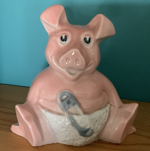 Pound ceramic pink piggy - pound, bank