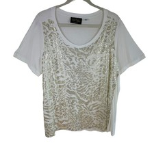Bob Mackie White Short Sleeve