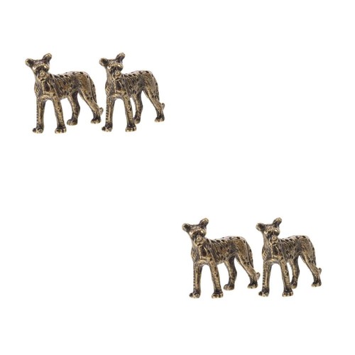 Pcs brass leopard ornament - 4,