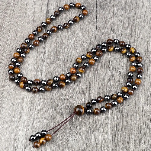 Tiger eye 108 mala prayer - tiger,
