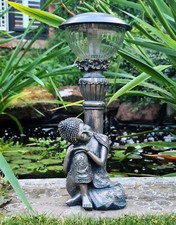 Garden ornament solar buddha - garden,