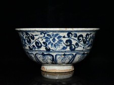 8" antique yuan dynasty blue