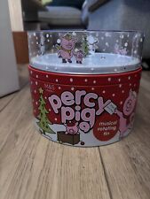 Christmas Percy Pig Musical Rotating EMPTY Biscuit Sweets Tin 2022