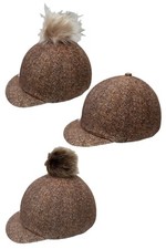Tweed Brown Hat Silk Lycra