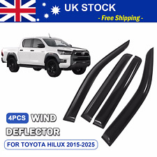 Tinted Wind Deflectors Rain Guard for Toyota Hilux 2015-2025 MK8 MK9 Invincible