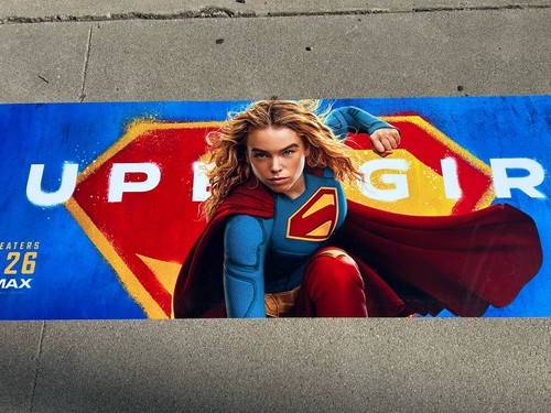 Supergirl bus stop bench sign - supergirl,