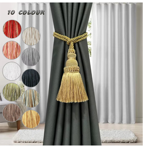 Pair tassel rope curtain - pair, of