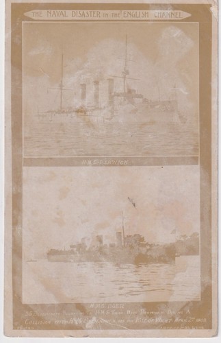 Naval disaster postcard 1908 - disaster,