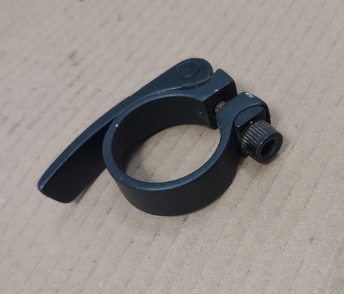 Black alloy seatpost clamp - black,