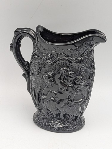 Victorian black pressed glass