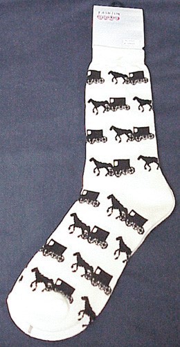 Horse buggy amish socks - &,