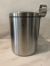 WMF Kult Coffee Tin / Jar / Canister with Spoon in Brushed Stainless Steel VGC