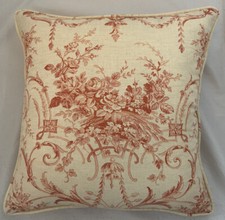 A 16 Inch cushion cover in Laura Ashley Tuileries Burnt Sienna Fabric