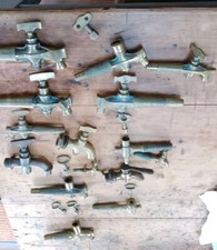 Antique beer wine barrel taps collection