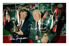 Sir Alex Ferguson & Matt Busby Signed Autograph Photo Print Manchester United