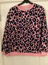 Scamp And Dude Leopard Sweatshirt Organic Cotton Size 14