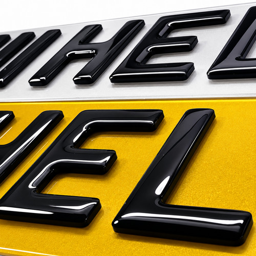 Gel number plates - 3d,