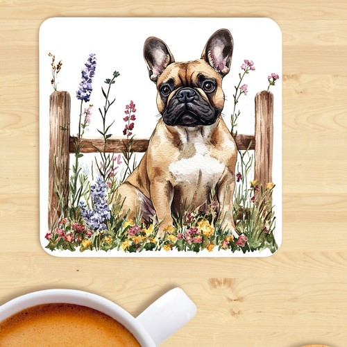 French bulldog dog coaster - dog,