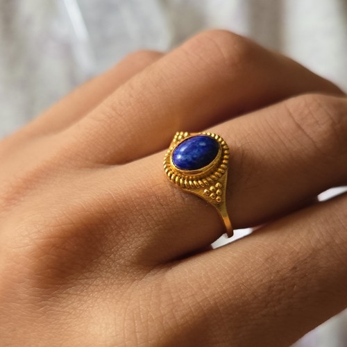 Lapis lazuli oval gemstone - lapis,
