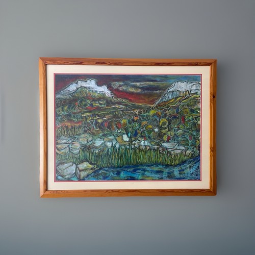 Large framed abstract - large,