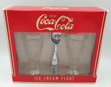 Coca-Cola Ice Cream Float Set with 2 Ice Cream Glasses and Scoop Boxed