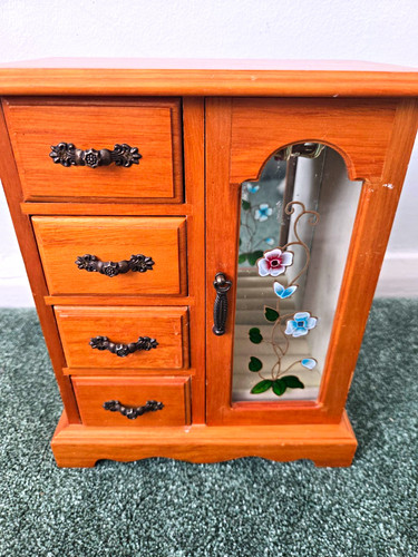 Vintage wooden jewellery box - vintage,
