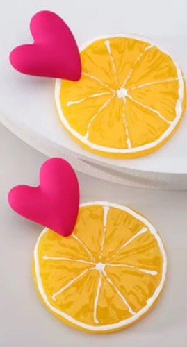 Topshop lemon pierced - pierced, earrings