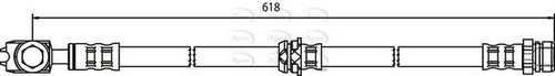 Front axle brake hose line - front,
