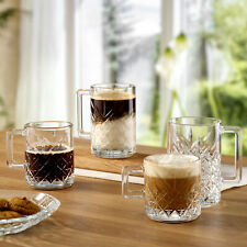 Pasabahce Glass Mugs Coffee Tea Cappuccino Latte Hot Drinks Cups Set of 2/4/6