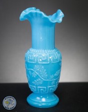 Antique French Blue Milk Glass