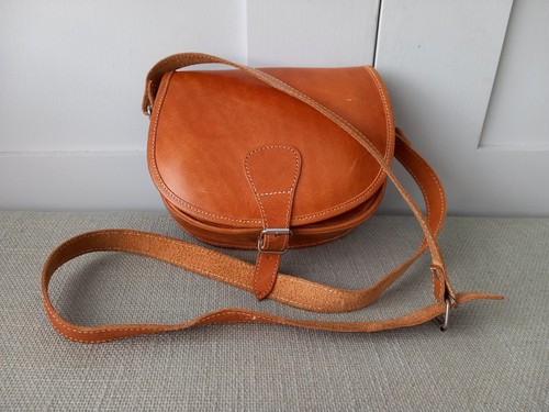 Vintage tan brown leather - brown,